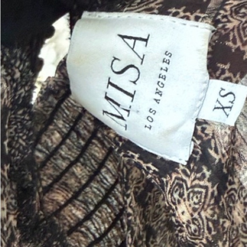 Misa Los Angeles Black and Brown High Low Dress- NWOT - Picture 8 of 8